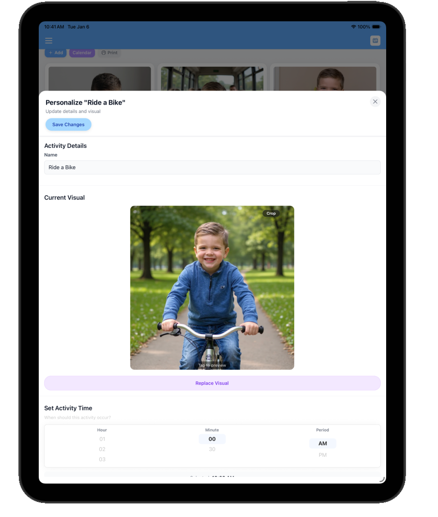 Visual bedtime routine for calmer evenings